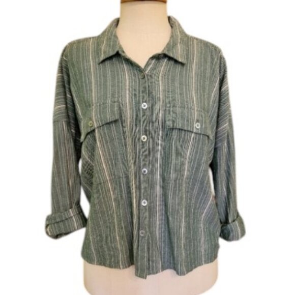 O'Neill green long sleeves polo shirt size M - Picture 1 of 8